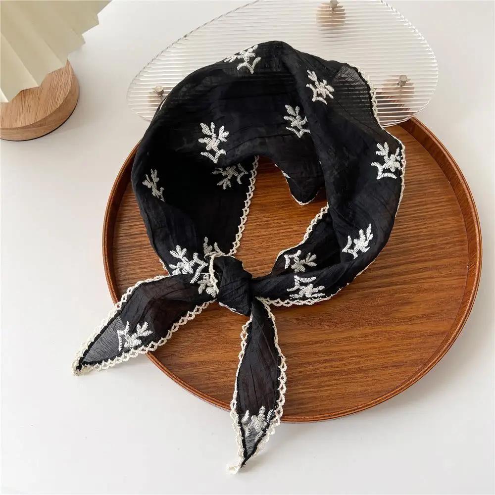 2025 Summer Pure Color Triangle Scarf Women Cotton Linen Scarves Solid Color Scarves Decorative Korean Version Shawls Handmade