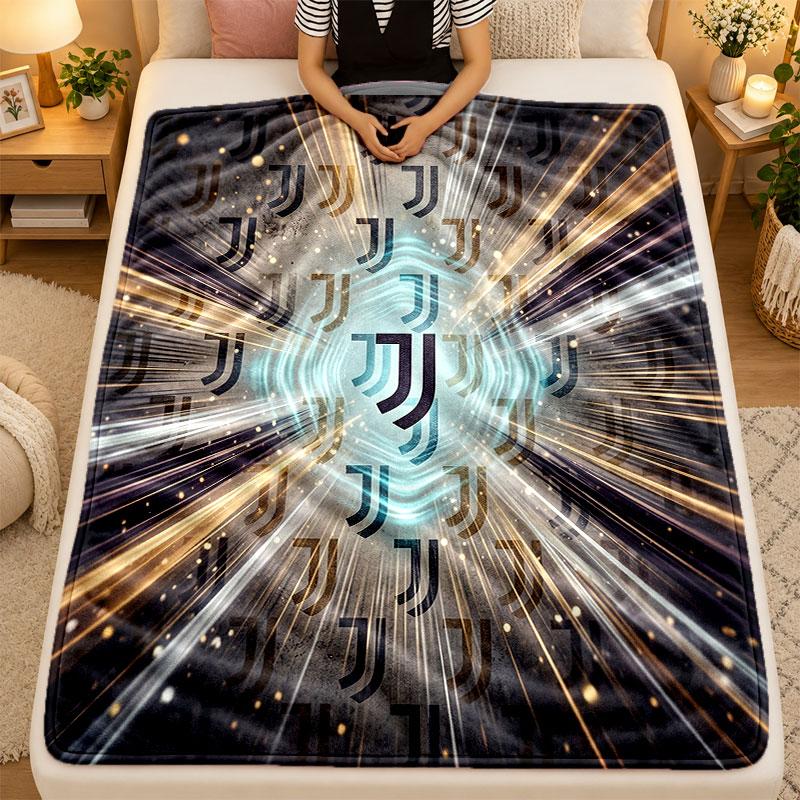 Flannel BlanketJuventus FC Warm Soft Throw Blanket for Indoor Sofa Bed Living Room Use
