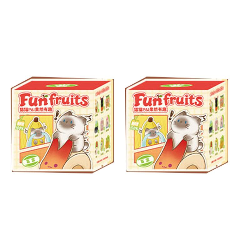 Kat Pai Fun Fruit Blind Box Serie Desktop Ornament Model Speelgoed Meerdere Stijlen Schattige Fruitkat Model Ornament Mysteriedoos Cadeau