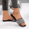 Fashion Fashion Crystal Summer Women Slippers 2025 Colorful Rhinestone Flat Sandals for Woman Comfort Non Slip Beach Slides Flip Flops