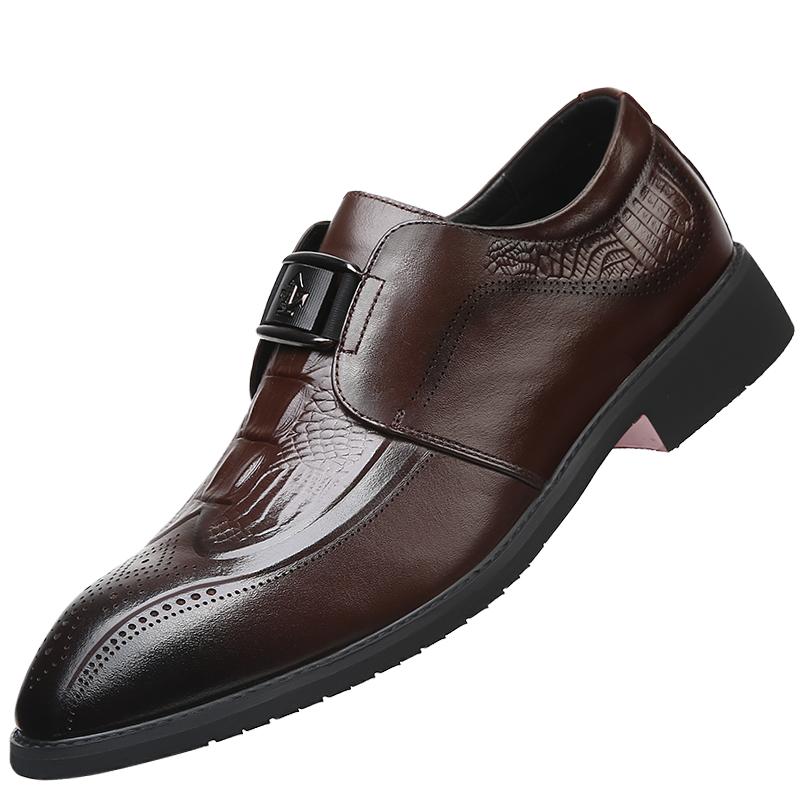 

Модная роскошная мужская повседневная обувь из натуральной кожи для мужчин с узором под крокодила, мокасины ручной работы для отдыха и прогулок, высококачественная обувь 44 коричневый