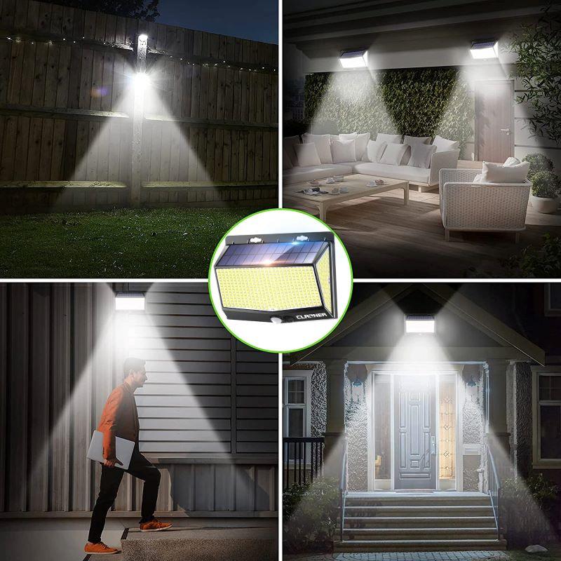 1/2/4 Pieces of Solar Garage Lights Courtyard Lights Human Body Sensors 468/100 LED Suitable for Courtyard Corridors
