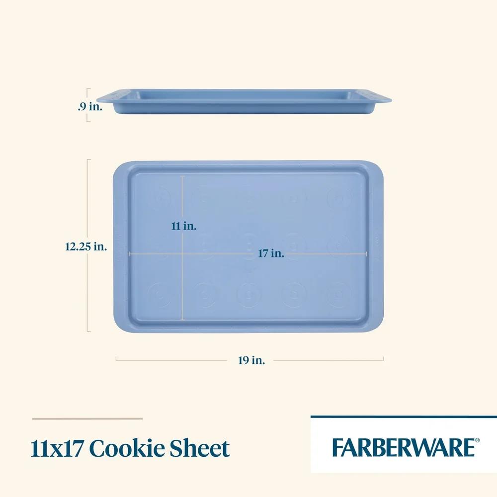 Nonstick Baking Sheet with Easy Slice Guide Extra Wide Handles Durable Steel Construction Dishwasher Safe Oven Safe