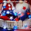 30 LED Patriotic String Lights Red White Blue Star Flag Fairy Lights Battery Operated 8 Modes Remote Timer for 4th July Memorial Day Decor