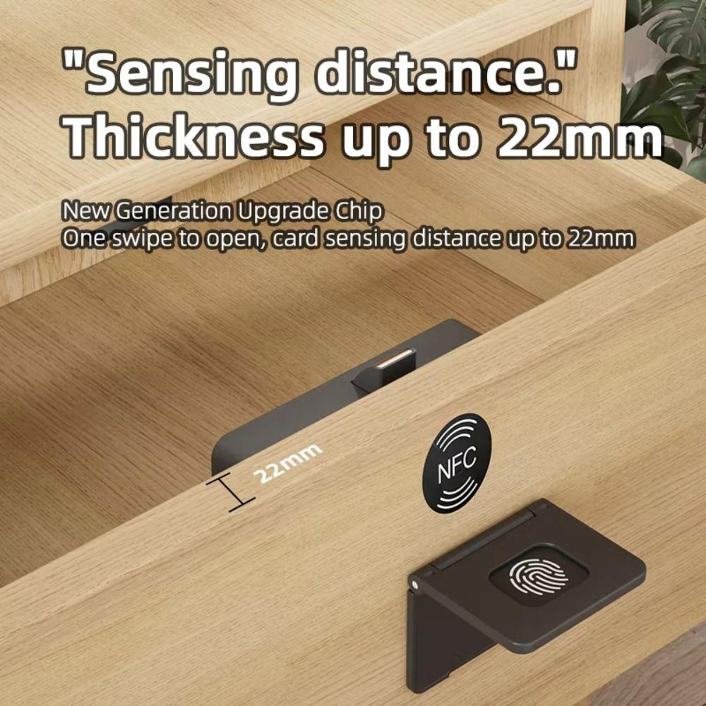 NFC Entriegelung Smart Schrank Schloss Lange Akkulaufzeit Unsichtbares Design Magnetische Sensoren Schloss Einfach zu Installieren Fernentriegelung