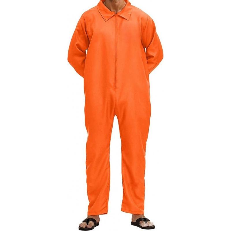 Halloween cos prisoner costume play uniform prisoner uniform prison uniform suit orange one-piece prisoner suit