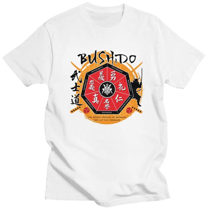 

Custom Bushido Code Japanese Samurai Warrior T Shirts Men 100% Cotton Tee Tops Katana Ninja Tshirts Short-Sleeve Casual T-shi... 5XL