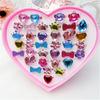 1 BOX Fancy Adjustable Gem Rings Princess Party Favors Kids Girls Gifts Action Figure Toy