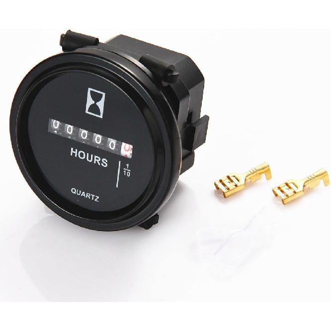 Mechanical Hour Meter Gauge - AIMILAR Professional Engine Hourmeter DC 8-80V For Boat Auto ATV UTV Snowmobile Lawn Tractors Generators (DC8-80V)