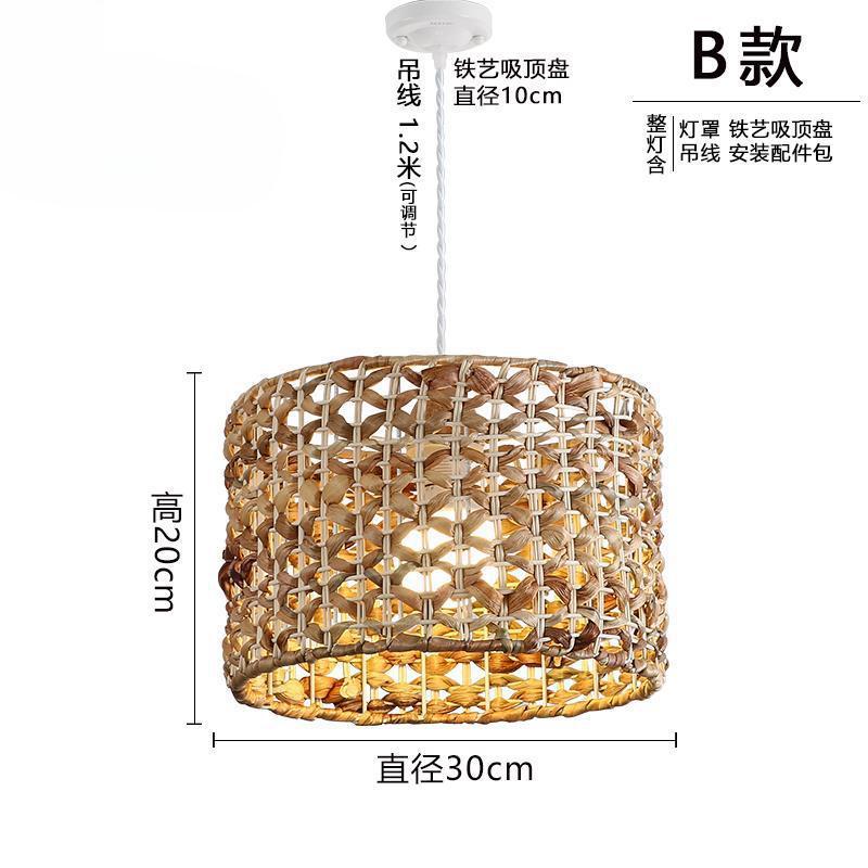 Wabi Sabi Japan Pendant Lights Shop Bar Table Rattan Hanging Lamps Living Room Restaurant Chandelier Room Decor Lustre LED