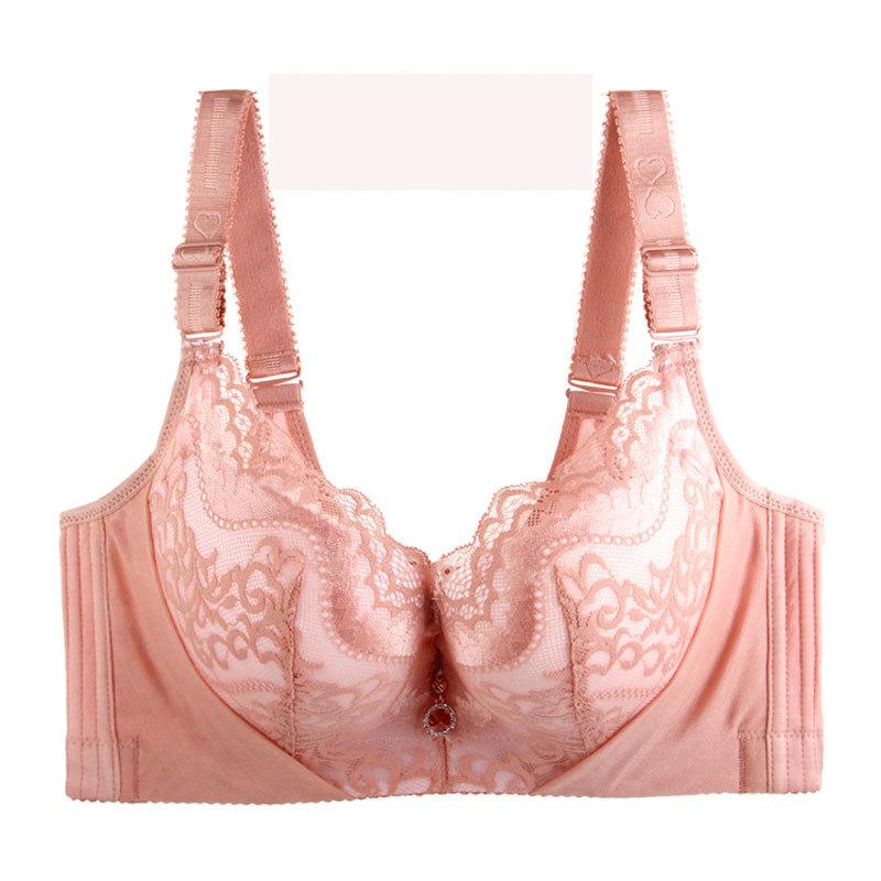 Sexy Autumn and Winter Big Yards Underwear Bra Thin Sexy Lace with Steel Ring Has To Support The Full Cup Large Cups To Increase 100D