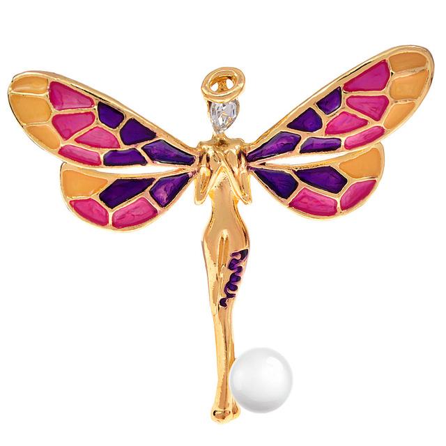 Dragonfly Fairy Brooches For Women Color Cute Colorful Enamel Insect Figure Party Casual Brooch Pins Friends Gifts