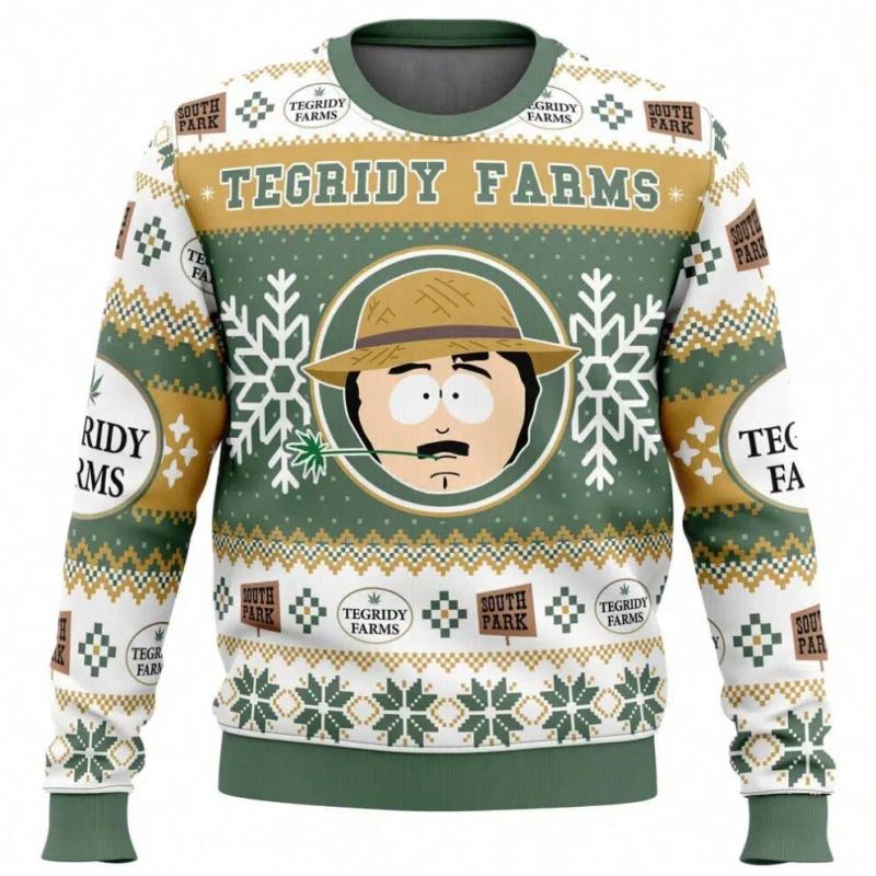 South Park Cartone Animato Anime Buon Natale Moda Uomo e Donna Taglia Grande Abbigliamento Sportivo Maglione di Natale Brutto Stampato