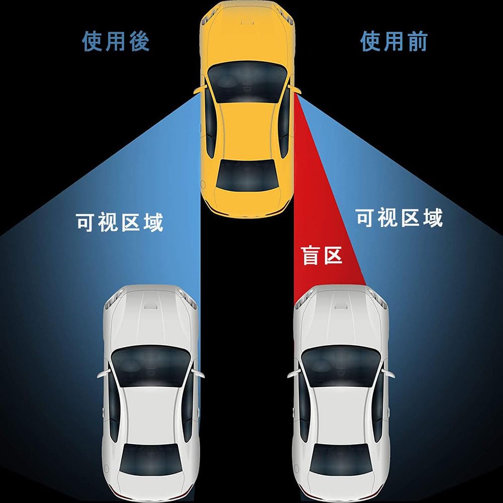 DFsucces Car Blind Spot Mirror, 360 Degree Adjustable Angle, Wide View, Eliminates Blind Spots,