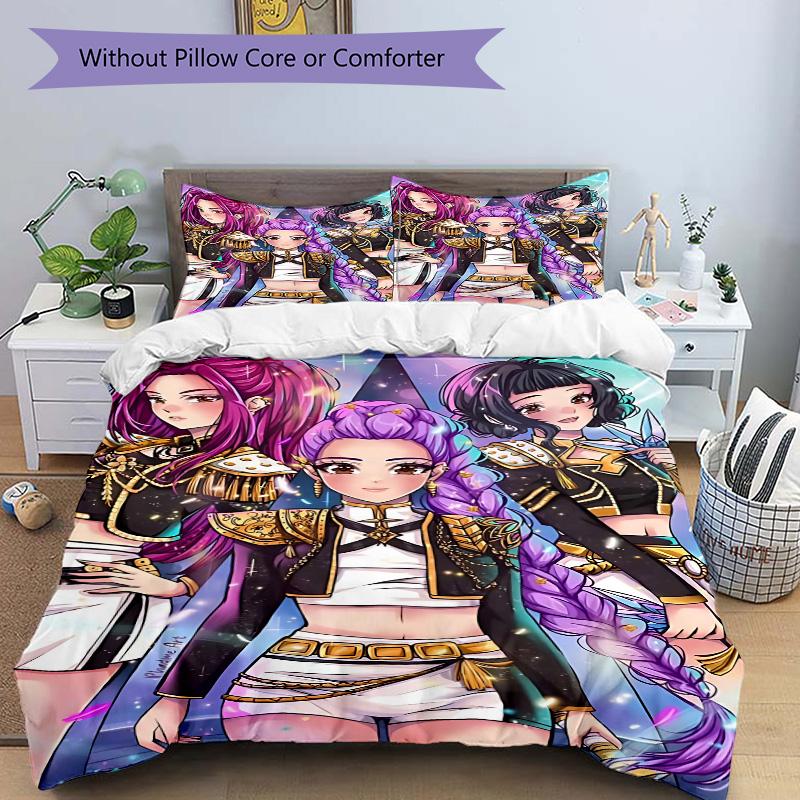 Fantasy Warrior Trio Print 3Pcs Bedding Setduvet Cover With 2 Bedropillowcase Home Birthday Gift