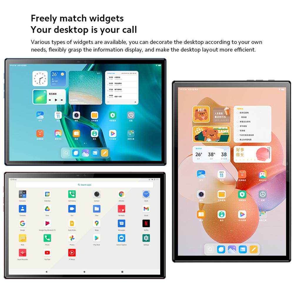 BDF P30 10.1 colio 8GB RAM+256GB ROM Android 13 planšetinis kompiuteris 3G 4G Lte tinklas Skambinimas Android planšetiniai kompiuteriai