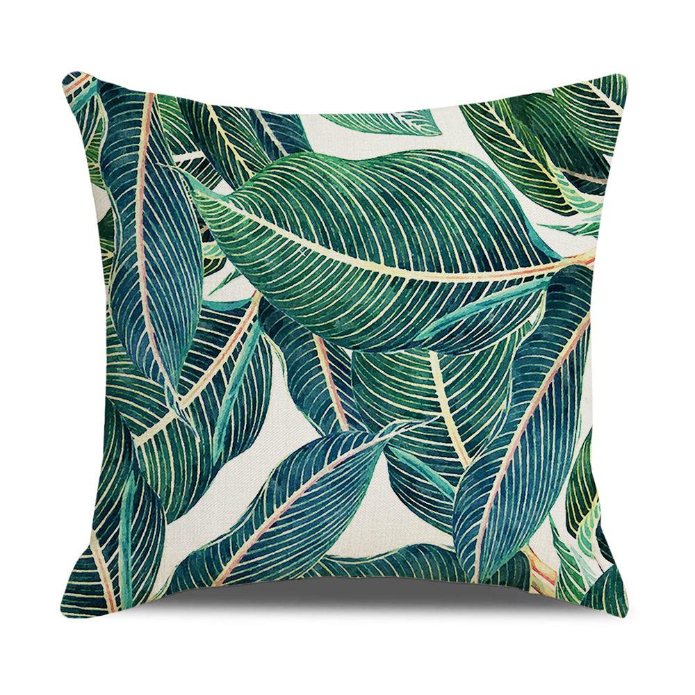 Ins Nordic Tropical Plant Pillow Cover New Home Furnishings Office Lumbar Cushion Pillow Cover