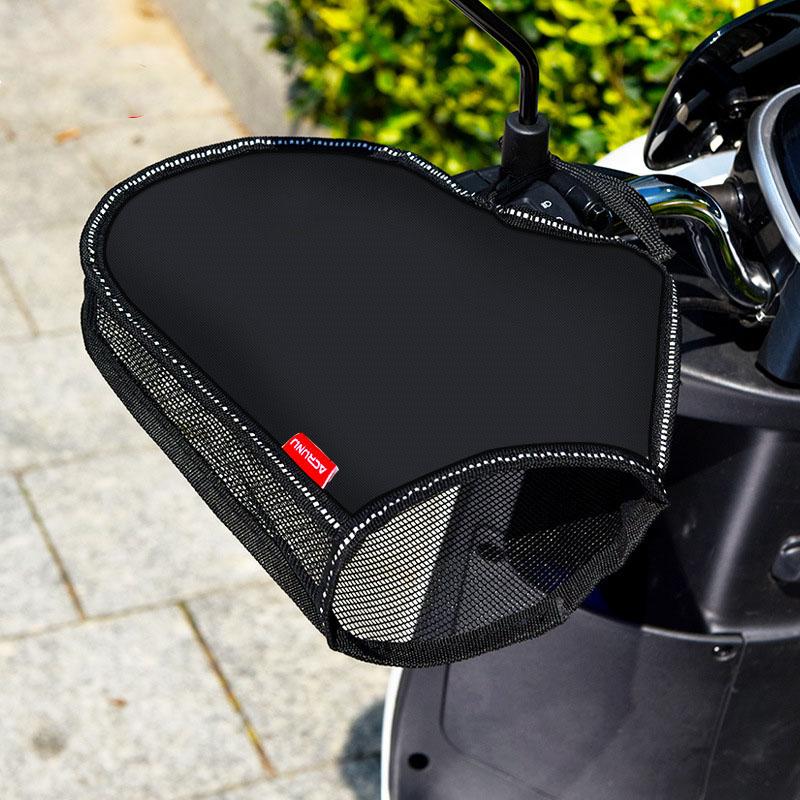 1pair Summer Motorcycle Handlebar Muffs Sun Protection Gloves Breathable Waterproof Oxford Cloth Mesh Riding Motorcycle Gloves