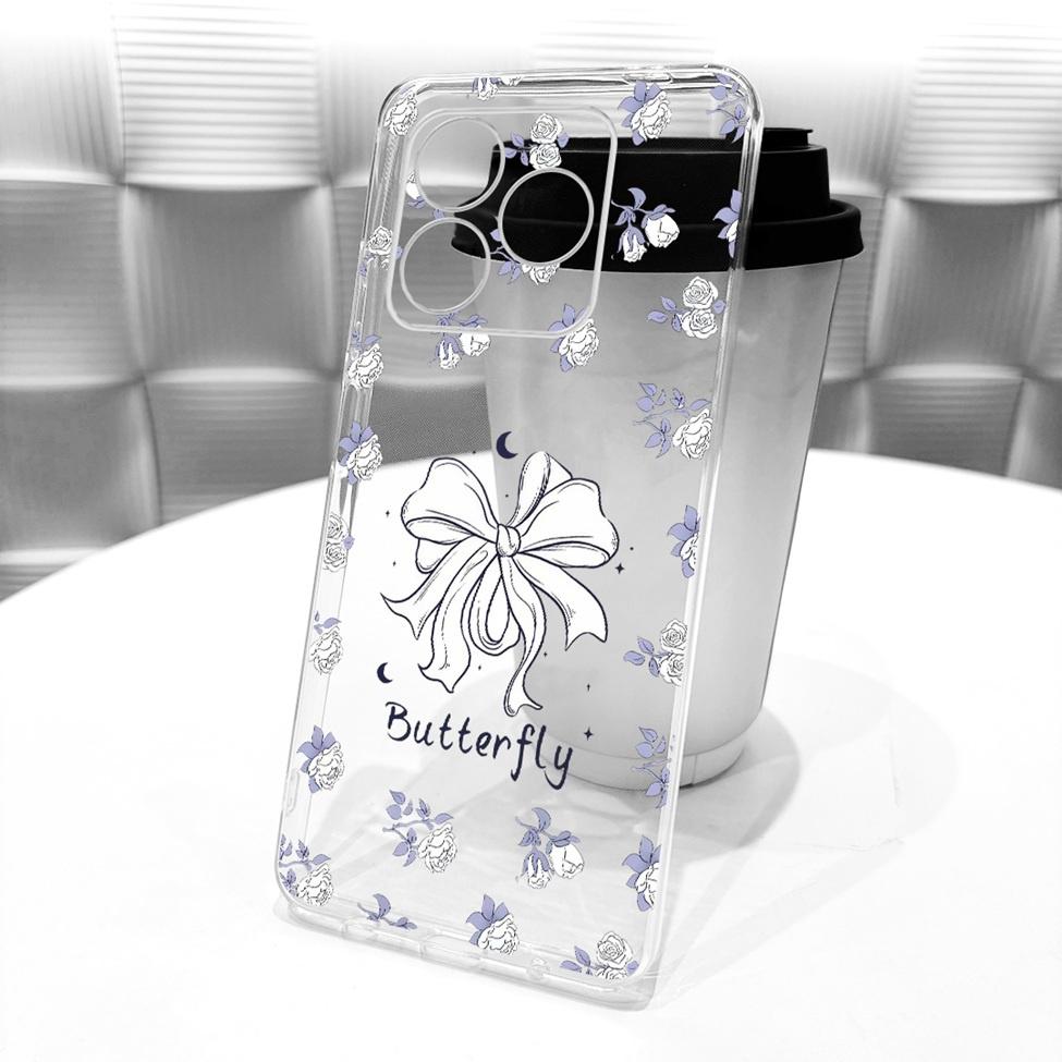 

For Honor X5C Plus Cover For Honor X5C Case Transparent Cute Cat Fashion Butterfly Luxury Painted Casing Honor X5c