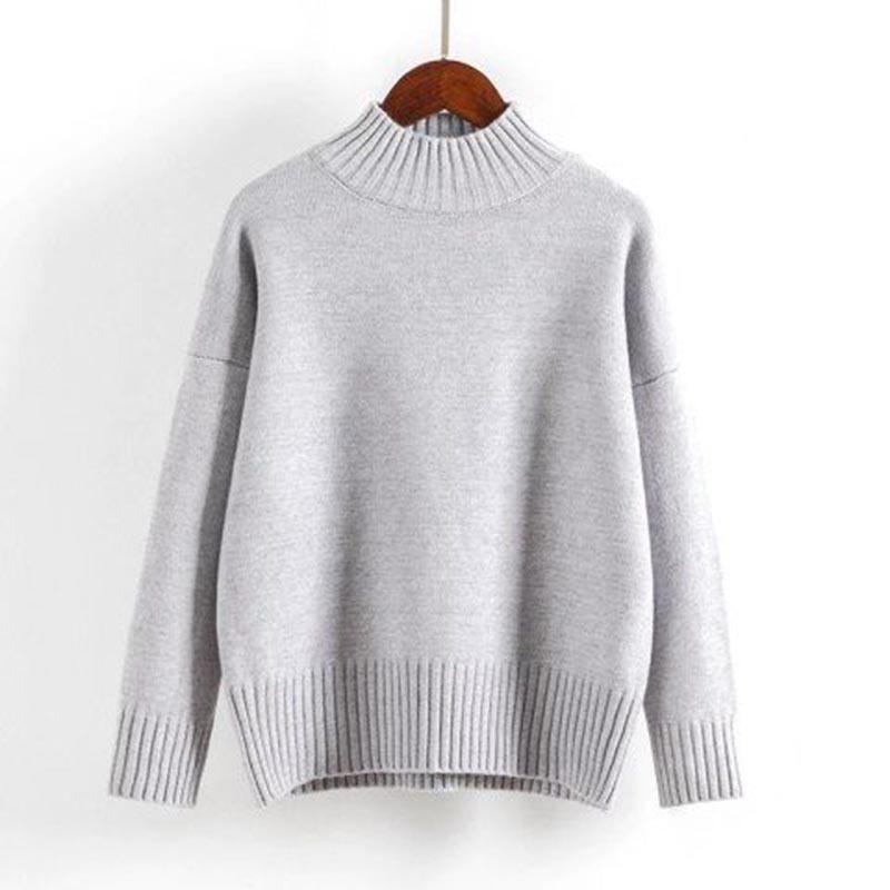 Fashion Cashmere Turtleneck Sweater Women Autumn Winter Pullover Jumper Pull Femme Streetwear Casual Knitted Sweater