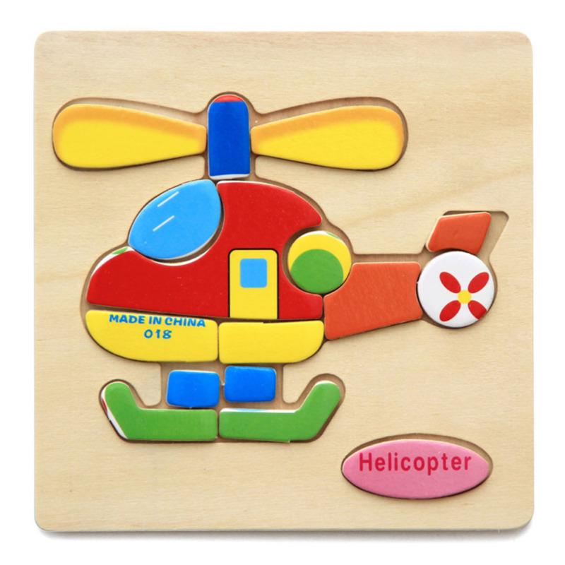 Wooden Puzzle Toy Children Building Blocks Cartoon Animal Boys Girls Early Childhood Toys