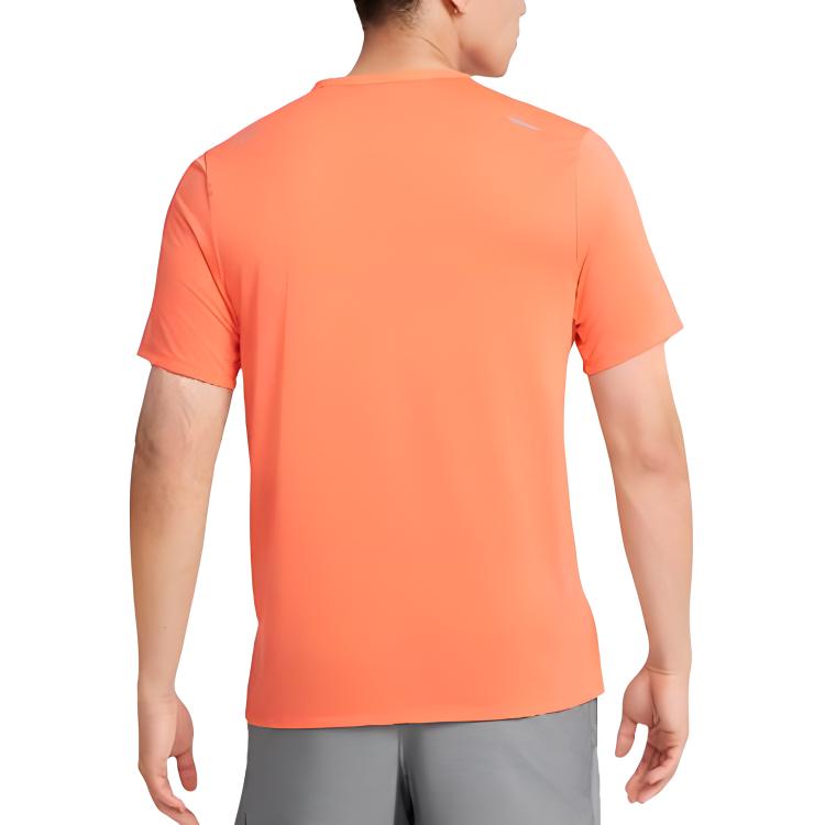 Nike T-Shirts Men's Orange Crew Neck Moderate Straight Fit CZ9185-643