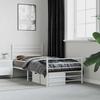 VidaXL Metal Bed Frame with Headboard-Footboard White 90x200 Cm 352379