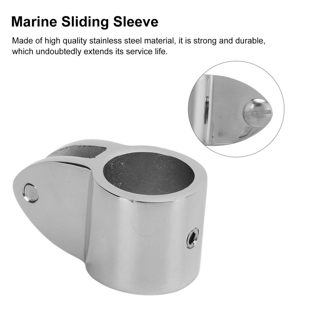 Stainless Steel Boat Jaw Slide Clamp Corrosion Resistant Durable Marine Sliding Sleeve22mm/0.9in