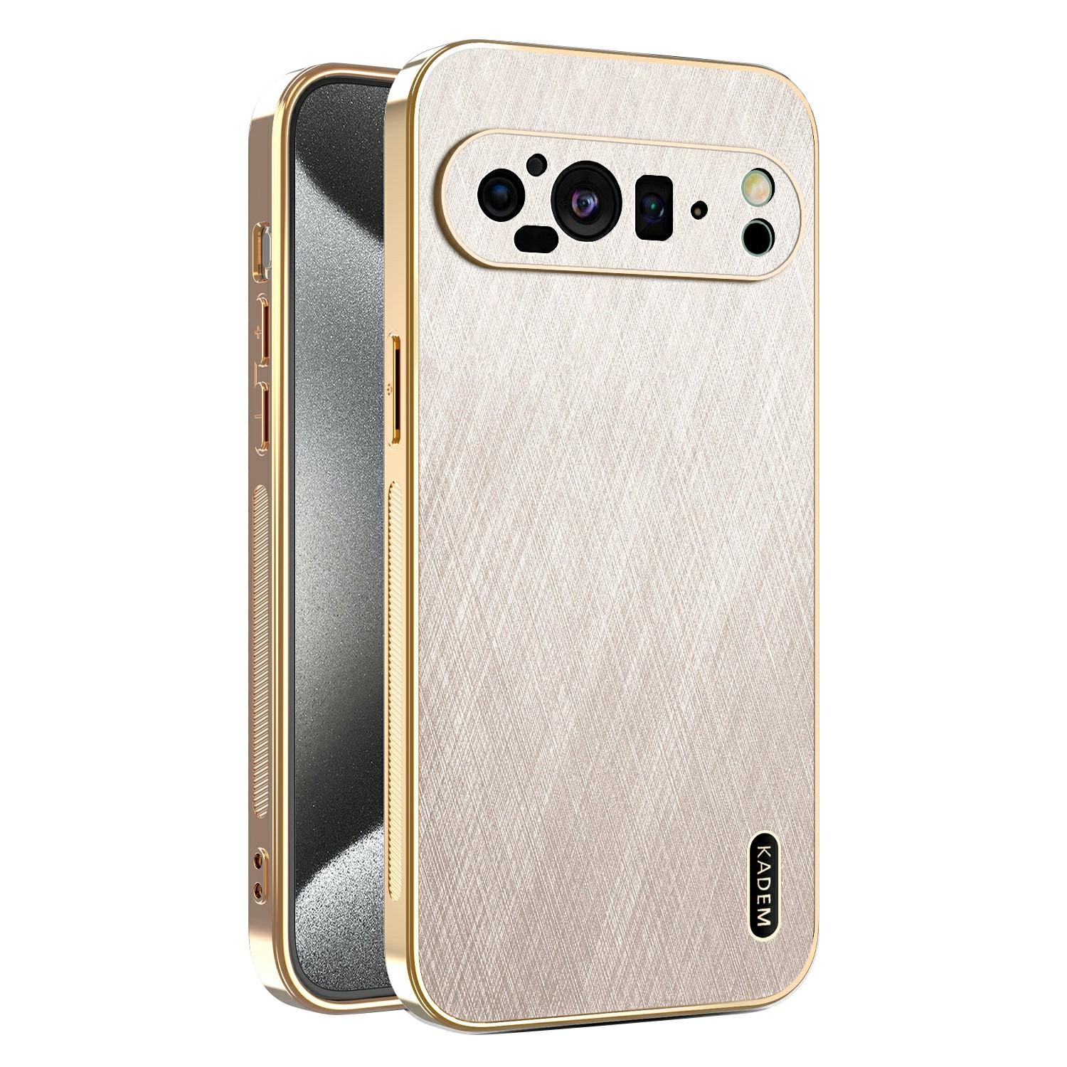 

KADEM For Google Pixel 9 Case Electroplating Silk Texture PU + TPU Phone Back Cover B