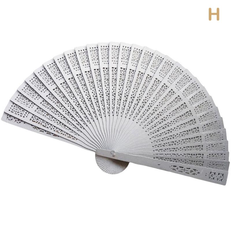Hochzeit Hand Duftenden Party Geschnitzten Bambus Faltfächer Chinesischen Holzfächer Vintage Hohl Antike Faltfächer