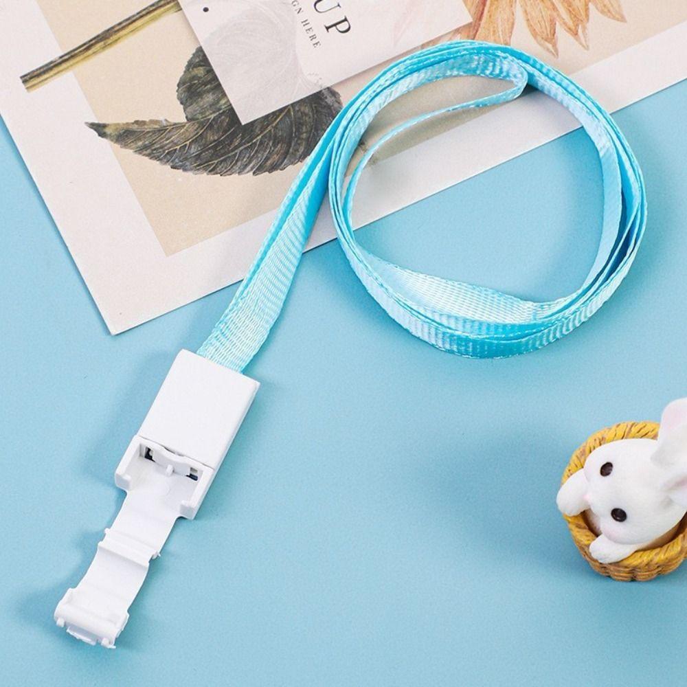 New Plastic Card Sleeves with Lanyard Transparent ID Card Protective Film Student ID Card Holder