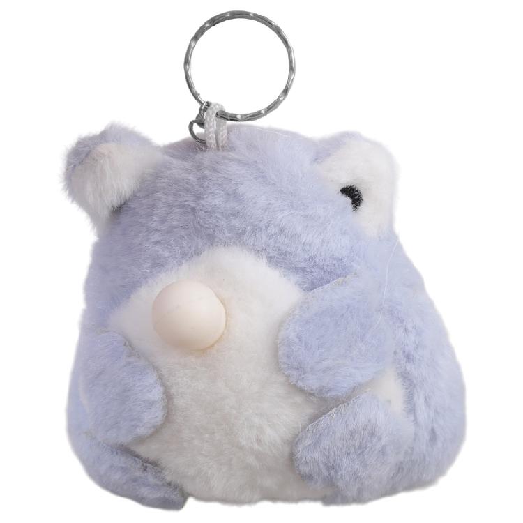 Mini Frog Plush Toy Keychain Bubble Blowing Frog Keychains Small Toy for Girls 1 серый