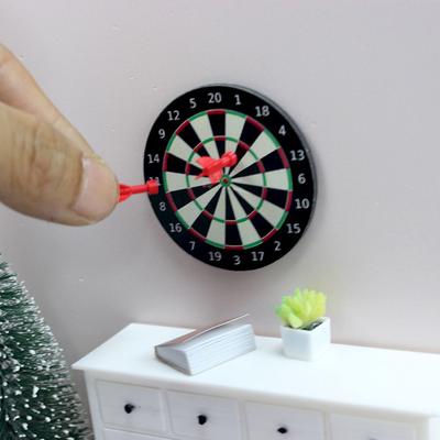 2Set Dollhouse Miniature Magnetic 2 Darts Sports Toys Set Mini Darts Sports Set Model Home Outdoor Scene Accessories