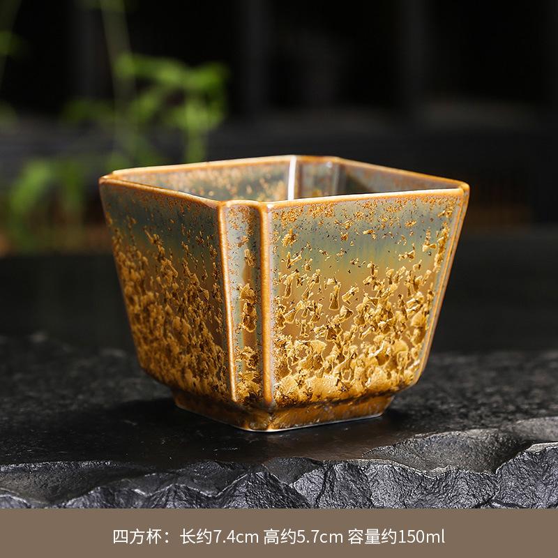 Ceramic Teacup Large Crystal Glaze Gongfu Tea Cup Personal Use Only Luxury Tea Mug For Home Office Desk Collection Gift