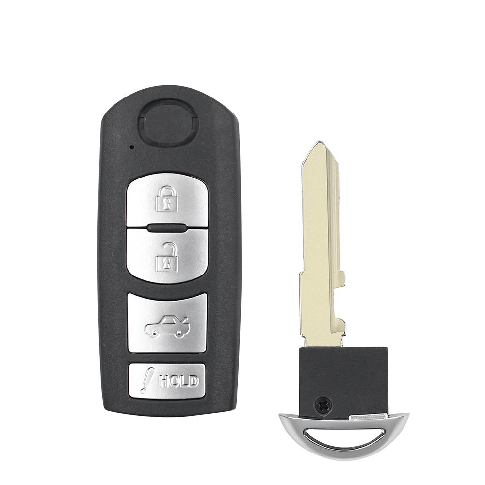 Dandkey For Mazda 3 5 6 Cx5 Cx7 Cx-5 Atenza Clip Smart Auto 2/3/4 Buttons Car Key Shell Replacement Fob With Emergency Key Blade