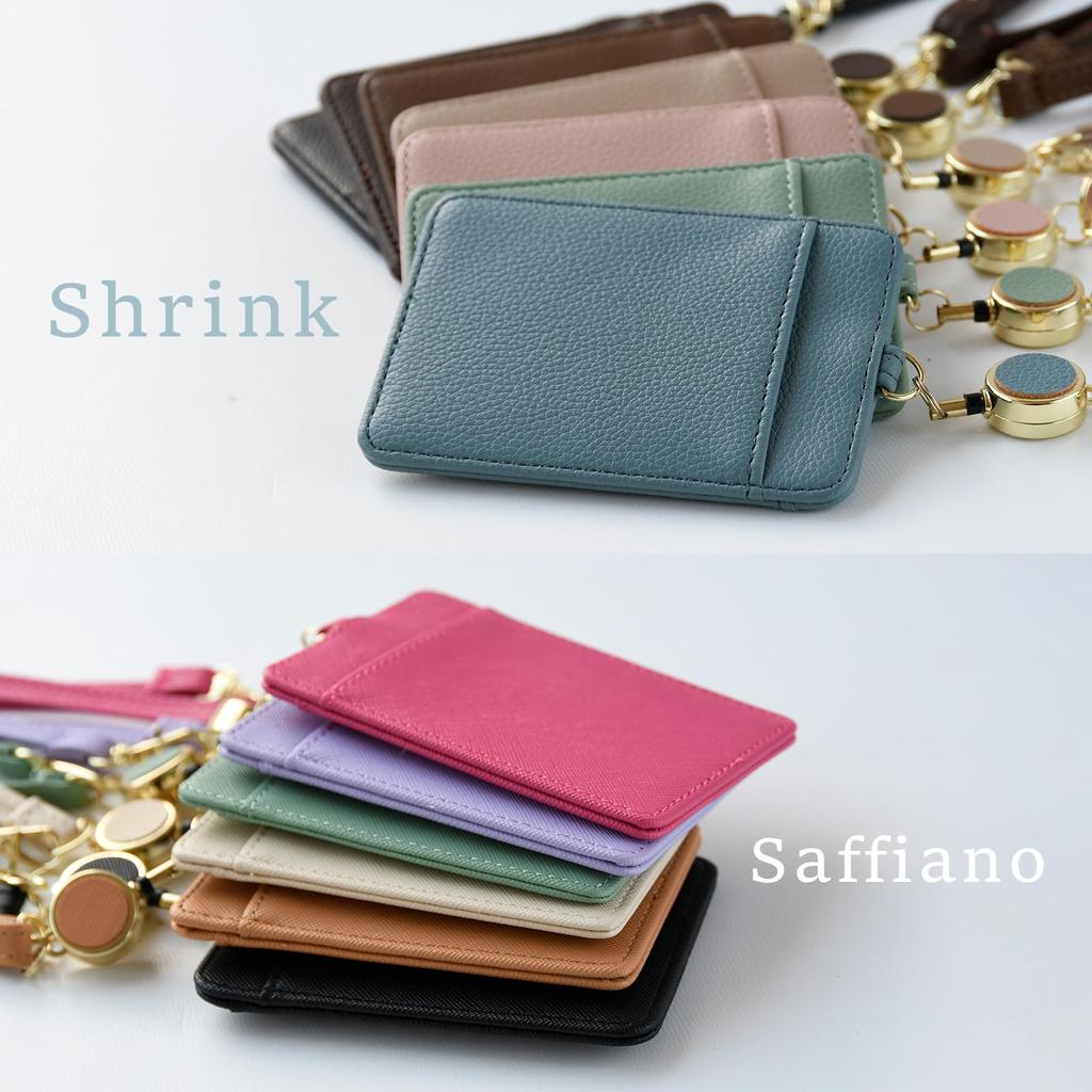[MERDEA] Pass Case, Card Holder, Women's & Men's, with Retractable Reel, Double-Sided IC Card Holder, Lightweight, Simple Design, Perfect for