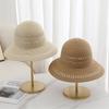 Big Brim Straw Woven Hollow Mesh Fisherman Hat Women's Summer Vacation Seaside Sunscreen Versatile Sunshade Straw Hat