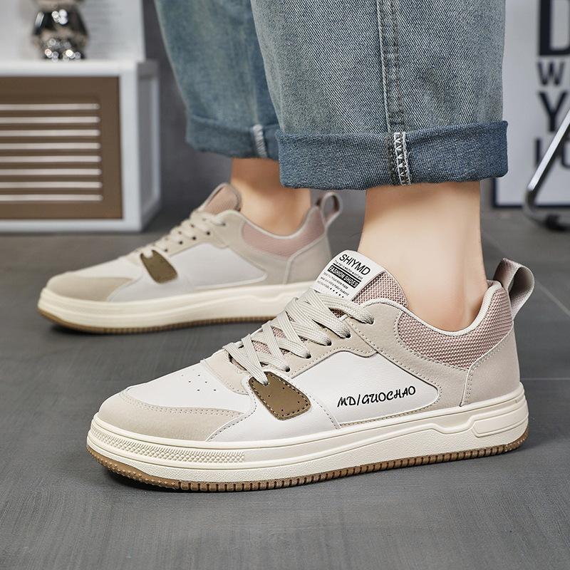 Men's shoes summer breathable 2025 new trend versatile white white shoes casual board shoes low-top trendy shoes