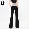 Izzue It Women's Slim Fit Micro-Flared Casual Pants