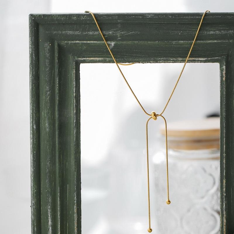 Einfache Lange Quastenkettenhalskette Für Frauen Trendige Verstellbare Chokerhalskette Modeschmuck Kette Am Hals Mädchengeschenke