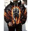 Herren Kapuzenpullover mit Reißverschluss und Tiger-Grafik, Langarm, Lässiger Outdoor-Mode-Mantel mit Kordelzug und Taschen, Reißverschluss-Kapuzenpullover für den Mann