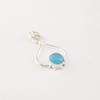 Natural Blue Cat's Eye Gemstone 925 Sterling Silver Jewelry Handcrafted Pendant PP-40-46