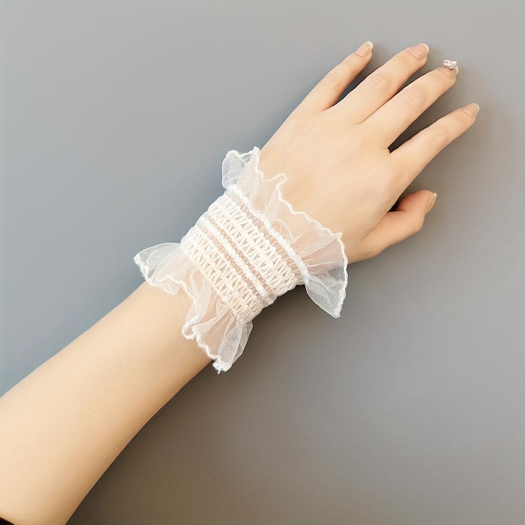 1Pair Lolita Style JK Loli Girl Wrist Cute Hand Sleeve Lace Cuff Cuff Cuff Decoration