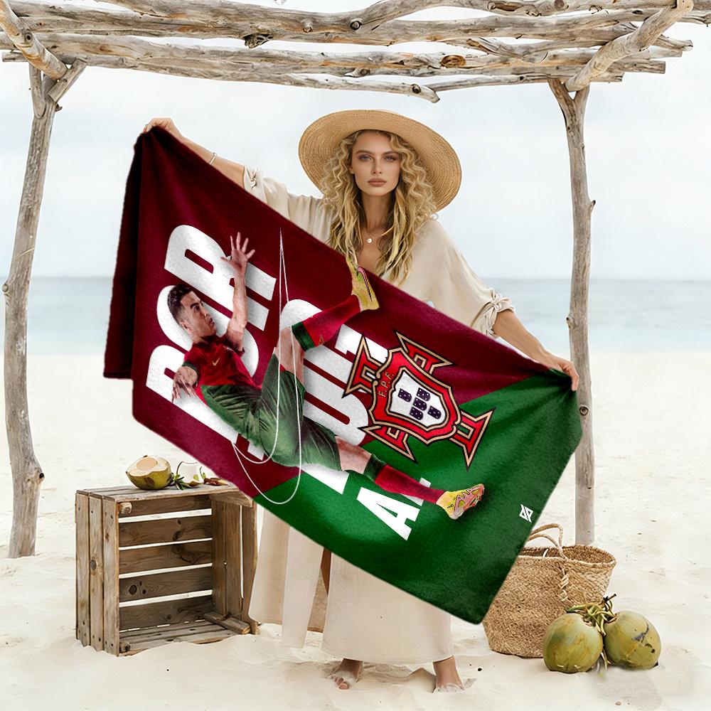 Serviette de plage Ronaldo's Soccer Legacy Haute Absorption & Séchage Rapide Confortable Légère