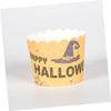 OKUMEYR 150pcs Thick Muffin Cups, Standing Cake Molds with Ghost Decorations, Halloween Cupcake Paper, Halloween Cupcake Wrappers, Gold Paper Cups, Ca