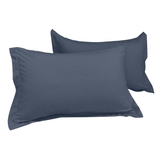 

2 шт. Наволочка однотонная наволочка конвертного типа чехол для подушки для дома спален офисов гостиниц общежитий 2pcs темно-синий