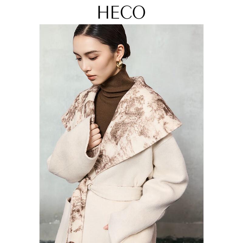 

HECO Cloud Shadow Chinese Style Double-faced Wool Coat for Women M