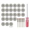 31 Piece Diamond Cutting Discs 22mm Diamond Blades Mini Wheel Circular Saw Blade Glass Cutting Discs with Mandrel