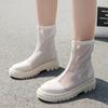 Modische Mesh-Aushöhlungs-Cool-Boots 2024 Sommer Atmungsaktive und vielseitige Mesh-Stiefel mit erhöhter Höhe und bequemen Sandalen innen