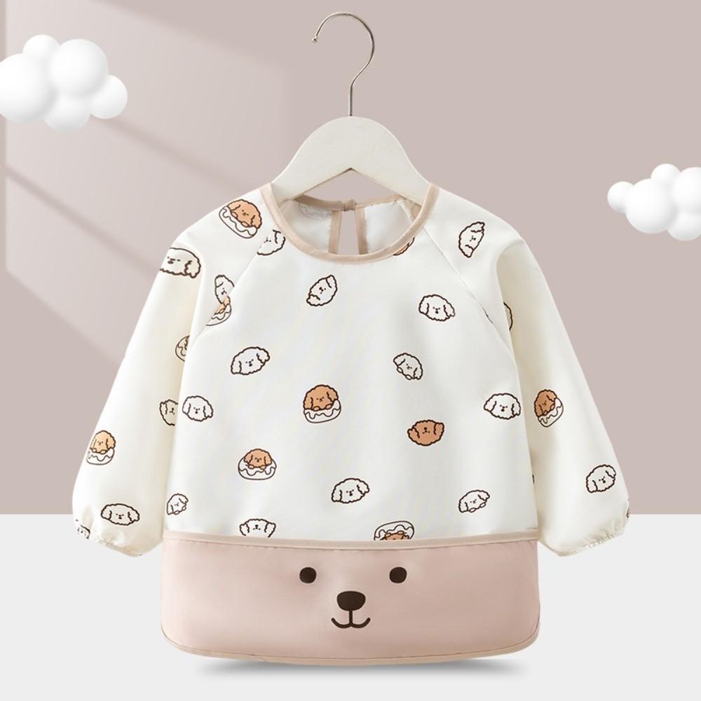 Neue langärmelige Baby-Lätzchen wasserdicht mit Taschen Kinder-Schürze fleckenabweisend Säuglings-Brustlatz für Kinder beim Essen
